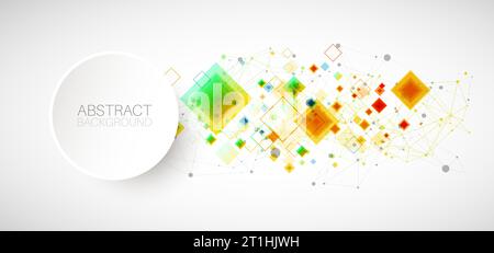 Abstract vector background with plexus effect. Stock Vector
