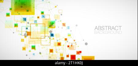Abstract vector background with plexus effect. Stock Vector