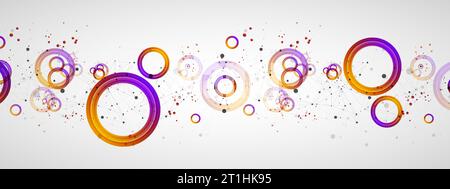 Abstract background with gradient circles. Scientific, futuristic theme with plexus effect. Stock Vector