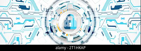 Protection background. Technology security, encode and decrypt. Stock Vector