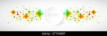 Abstract vector background with plexus effect. Stock Vector
