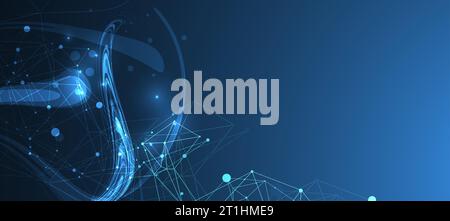 Abstract swirling. Futuristic geometric composition. Background for design works. Stock Vector