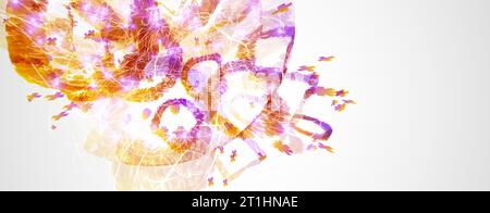 Abstract background with chaotic shapes. Vector illustration. Stock Vector