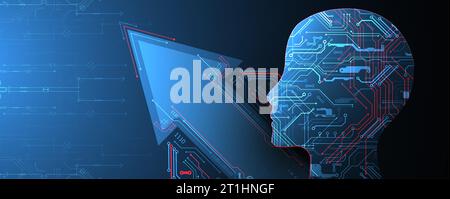 Artificial intelligence concept. Technology background. Vector science illustration Stock Vector