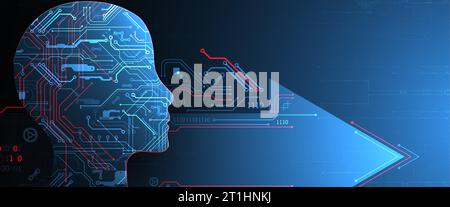 Artificial intelligence concept. Technology background. Vector science illustration Stock Vector