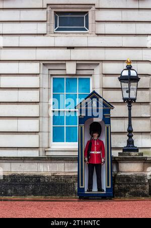 Welsh Guardsman on guard at Buckingham Palace. London, England Stock ...