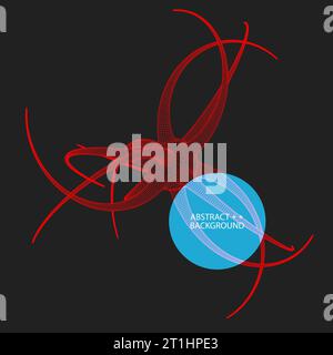 Microbiology virus science 3d vector. Microscopic bacteria. Bacterium microorganism, viruses and microbes background. Stock Vector