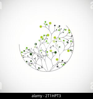 Abstract circle tree vector. Ecology creative background. Stock Vector