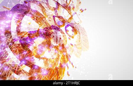 Abstract background with chaotic shapes. Vector illustration. Stock Vector