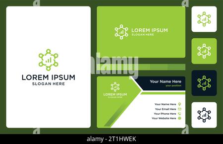 person or team logo with investment bar. business card. Stock Vector
