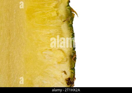 pineapple pulp on a white background close-up Stock Photo