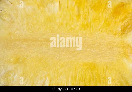 pineapple pulp on a white background close-up Stock Photo