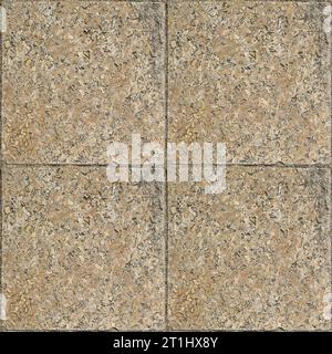 Gray and beige colored square paving stone, tiled stone. Seamless, tile Stock Photo