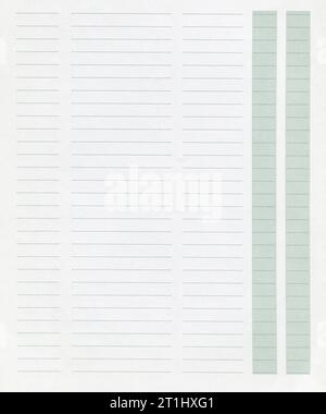 Line Clean Paper Straight line clean white blank note paper Stock Photo - Alamy