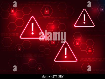 Notification technology, alert symbol with a lock with a numeric code behind it Conveys notifications of technological security systems. Stock Vector