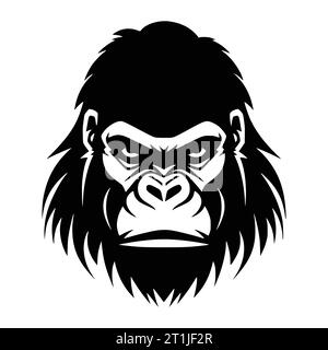 gorilla wild mammal animal head logo and symbol illustration Stock Vector