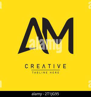 AM logo, brand, name, company, vector logo Stock Vector