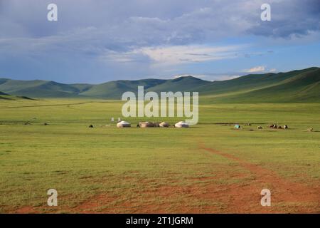 The Mongolian steppe near Ulaanbaatar Stock Photo - Alamy