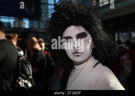 A cosplayer dressed as “Dream of the Endless” attends New York Comic Con 2023 at the Jacob Javits Center on October 13, 2023 in New York City. (Photo: Gordon Donovan) Stock Photo