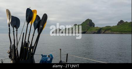 View of  Boreray ,St.Kilda archilpelago North west Scotland - expedition June 2023 Stock Photo