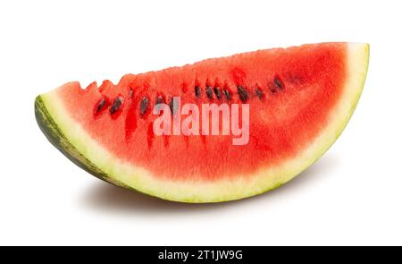sliced watermelon path isolated on white Stock Photo