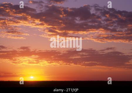 Sunset, Colonel Allensworth State Historic Park, California Stock Photo