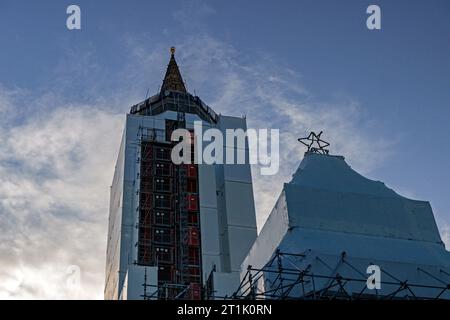 Renovation works at Manchester Town Hall. Stock Photo