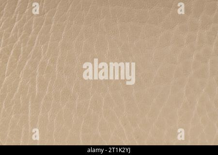Closeup of beige leather texture background. Stock Photo