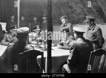The signing the German Instrument of Surrender in Berlin, May 8, 1945 ...