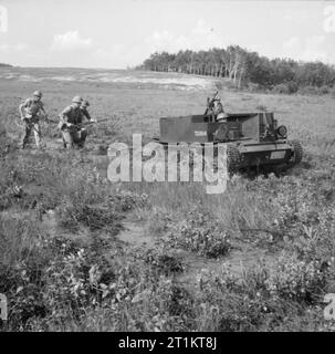 The British Army in Malaya 1941 Universal carrier and infantry of the 2nd Loyal Regiment in training, October 1941. Stock Photo