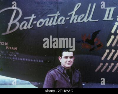 “Bat-outa-hell II”- 323d Bombardment Group - B-26 Marauder 41-31643 (cropped) Stock Photo