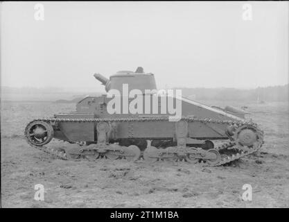 British Tanks and Armoured Fighting Vehicles 1939-45 Infantry Tank Mk I Matilda (A11). A11E1 prototype. Stock Photo