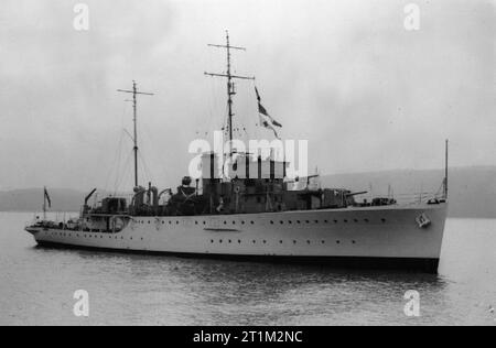 British Grimsby class sloop HMS Grimsby. Stock Photo