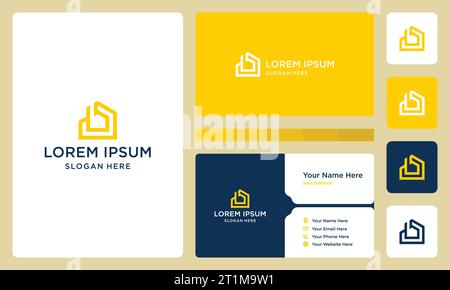 House building logo design template with letter b design graphic vector illustration. Symbol , icon, creative. Stock Vector