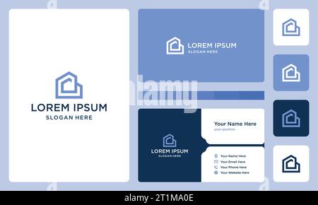 House building logo design template with letter d design graphic vector illustration. Symbol , icon, creative. Stock Vector