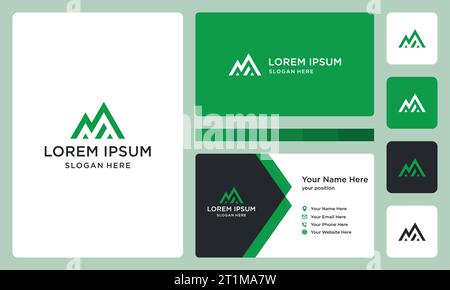 a combination logo that combines mountain shapes, analytics, initial letters A and N. icons for business, finance, travel and personal branding. Stock Vector
