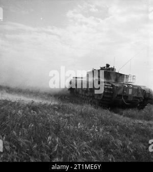 The British Army in Tunisia 1943 Churchill tank in action, 6 May 1943. Stock Photo