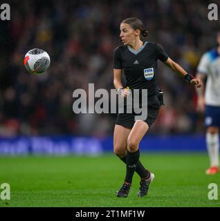 13 Oct 2023 - England v Australia - International Friendly - Wembley Stadium. Referee Stephanie Frappart  Picture : Mark Pain / Alamy Live News Stock Photo