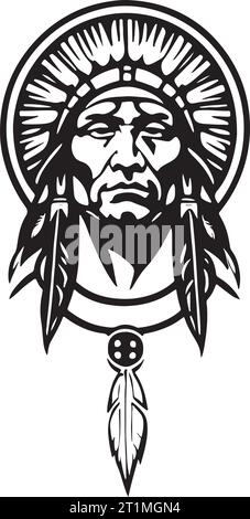 Super lovely vector art Native indians draw Stock Vector