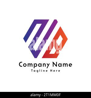 NB letter creative logo design Stock Vector