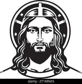 Fantastical lovely Holy Christ emblem vector art Stock Vector