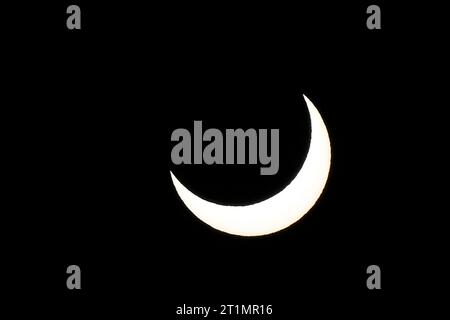 The annular eclipse on October 14th 2023 in Central Oregon, as seen ...