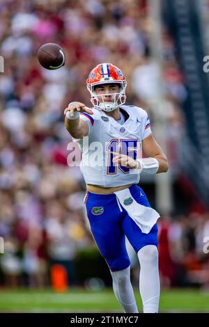 Scott Rattler Columbia, SC, USA. 14th Oct, 2023. South Carolina Gamecocks quarterback ...