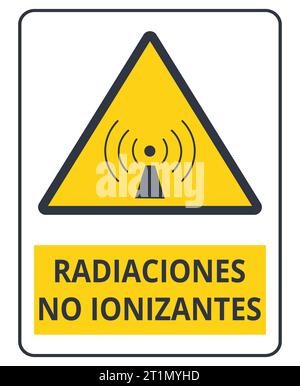 Warning Sign of Non-Ionizing Radiation.  Stock Vector