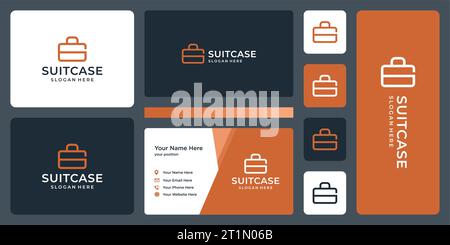 Suitcase logo design template with monogram letter G design graphic vector illustration. Symbol, icon, creative. Stock Vector