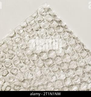 Plastic air bubble protection foil wrap texture background, air bubble packing texture Stock Photo