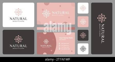 Luxury logo design concept, Flower lotus logo, Beauty or spa logo template graphic vector illustration. Symbol, icon, creative. Stock Vector