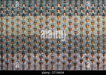 Striped handmade fabric texture background Stock Photo