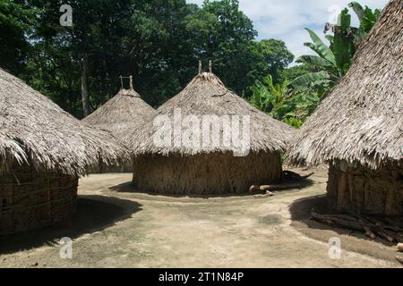 Kogi Village at Sierra Nevada de Santa Marta Stock Photo