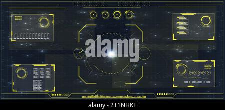 Tactical HUD Radar Analytics Stock Vector